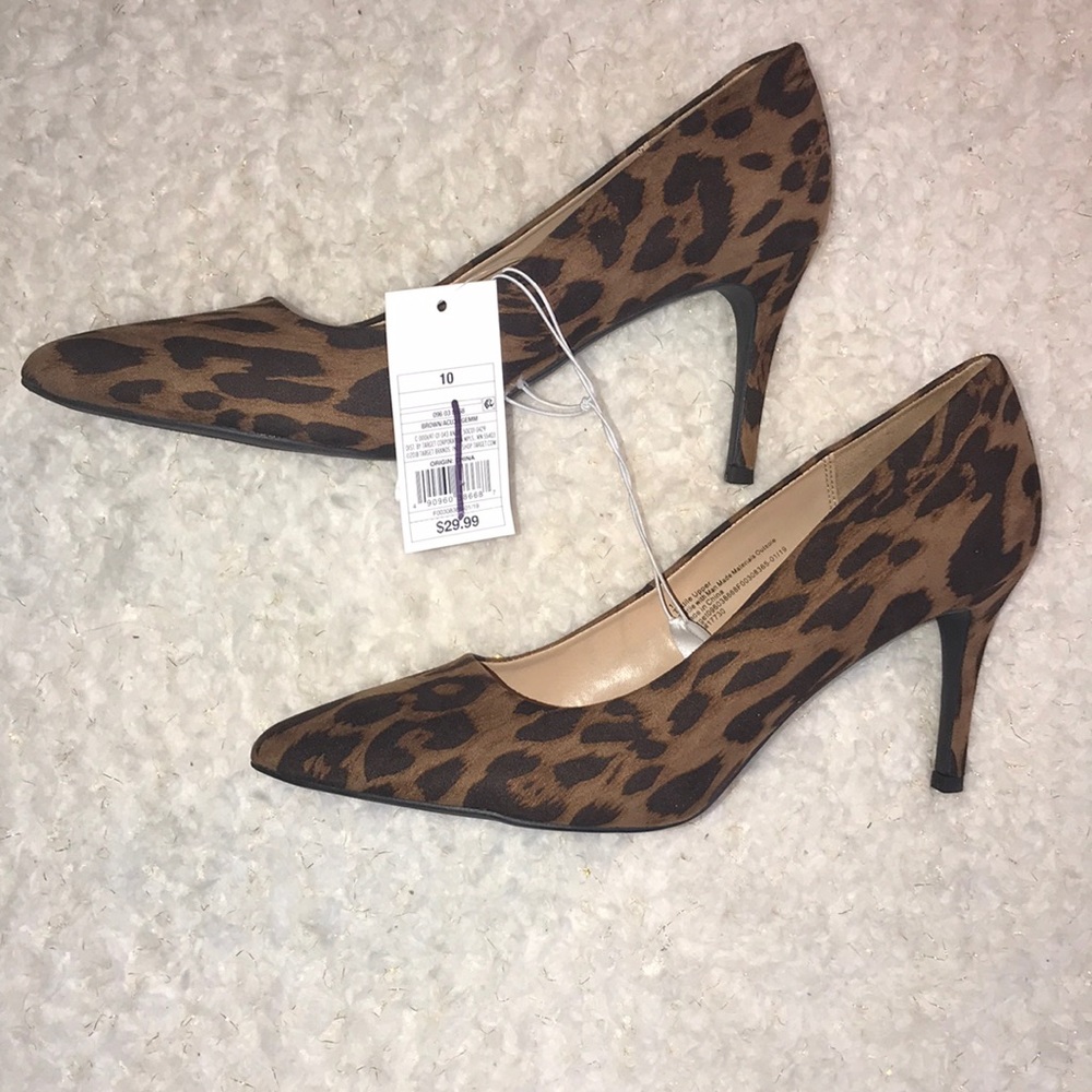 A New Day Leopard Print Heels 9.5 - Picture 3 of 6